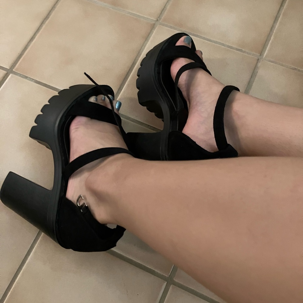 Black High Heel Shein Shoes